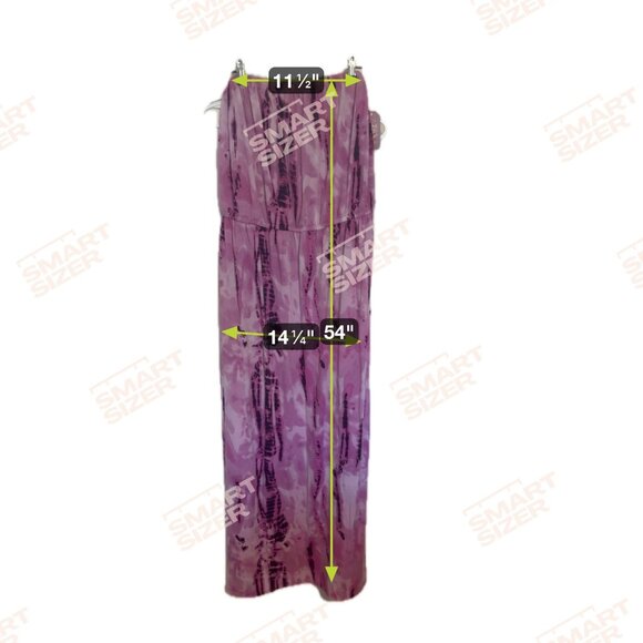 Faded Glory NWT Tie Dye Strapless Maxi Dress Casual Long Pink Purple Sz XXL - Picture 7 of 9